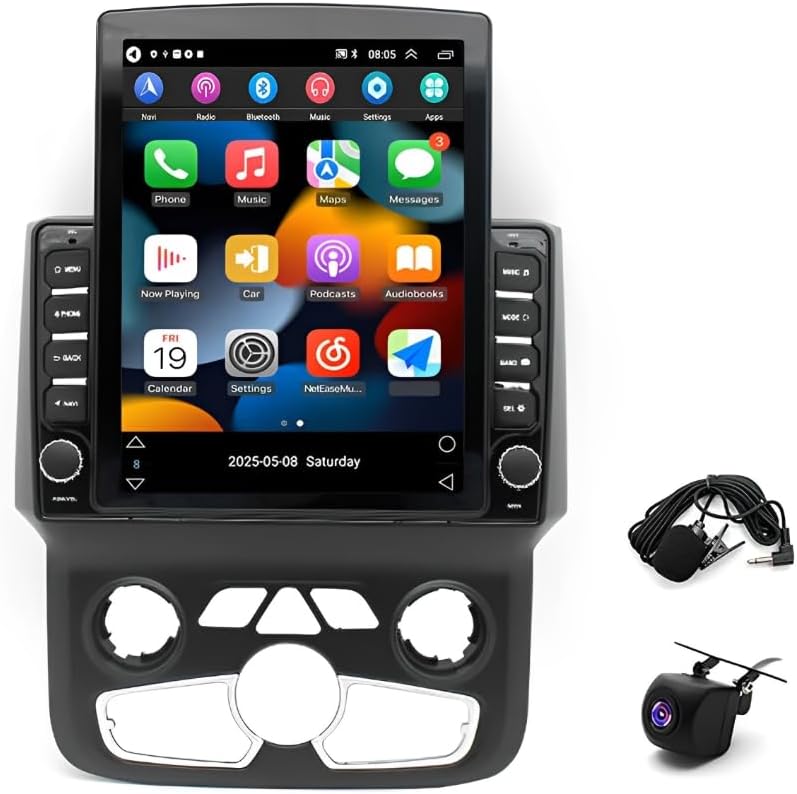 Double Din Car Stereo Android 13 Car Stereo for 2013-2018 for Ram 2500 2013-2018 for Ram 3500 2013-2018 for Ram 5500 9.7Inch 2+32GB Bluetooth 4 Car Stereo