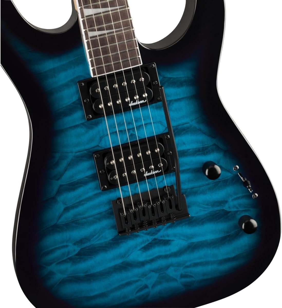 Jackson Dinky JS20 DKQ Electric Guitar - Transparent Blue
