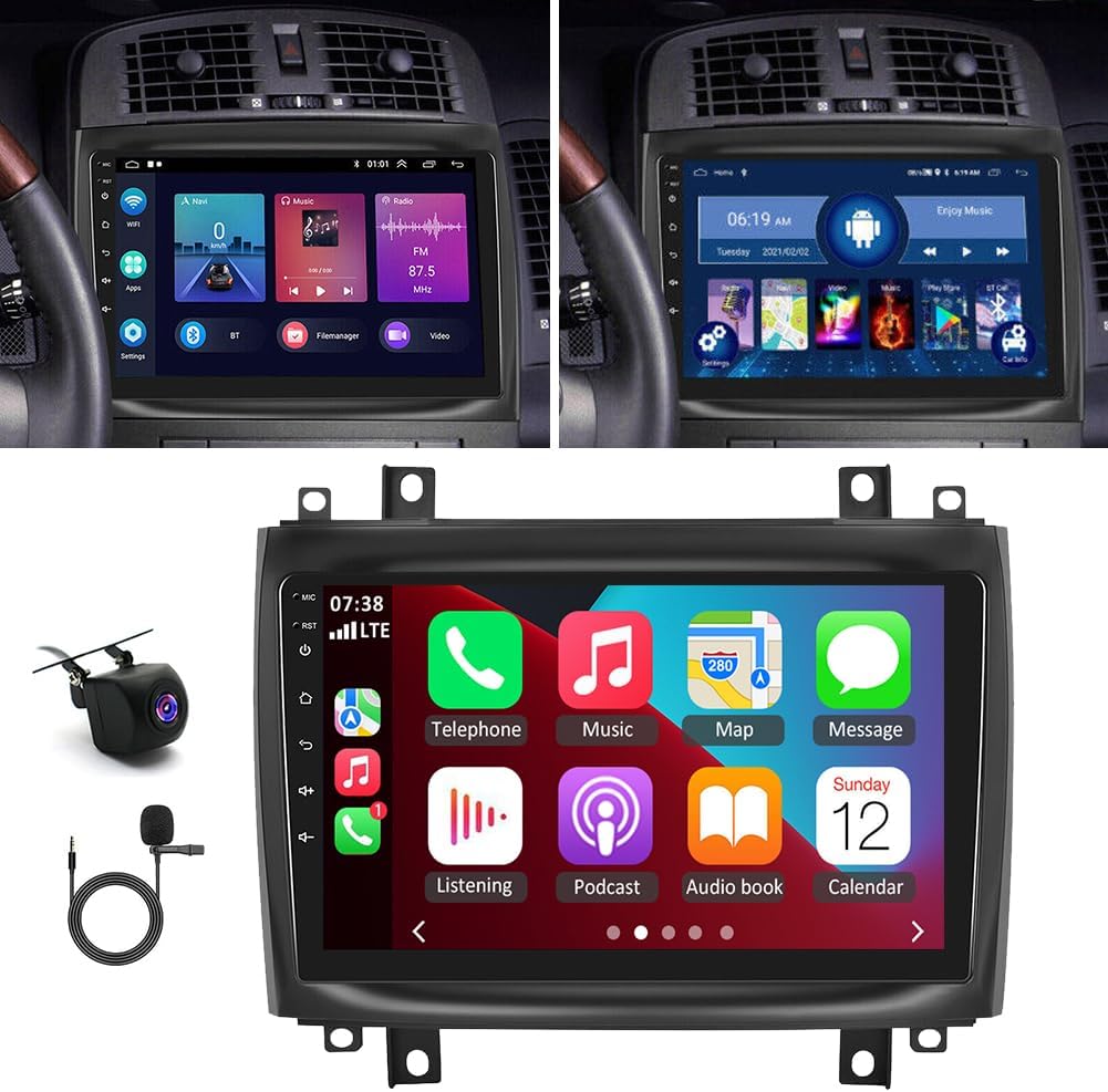 Android 14 Car Stereo Fit for Cadillac CTS 2003-2007 Radio Upgrade 10inch Touch Screen with Wireless Carplay Android Auto Backup Camera Mirror Link GPS SWC WiFi FM, 4+64G