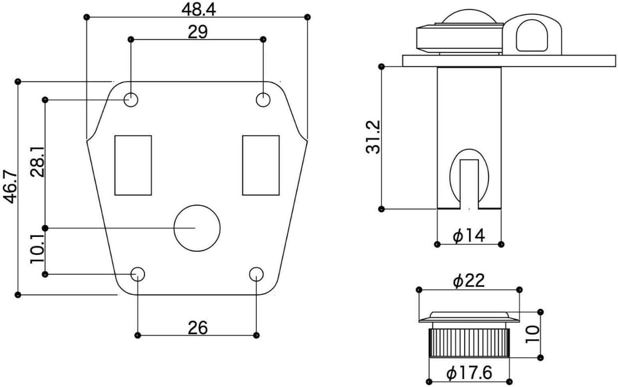 KAISH 28:1 Carbon Fiber Bass Tuners Carbon Bass Tuning Machines Bass Tuning Keys for Jazz Bass or Precision Bass