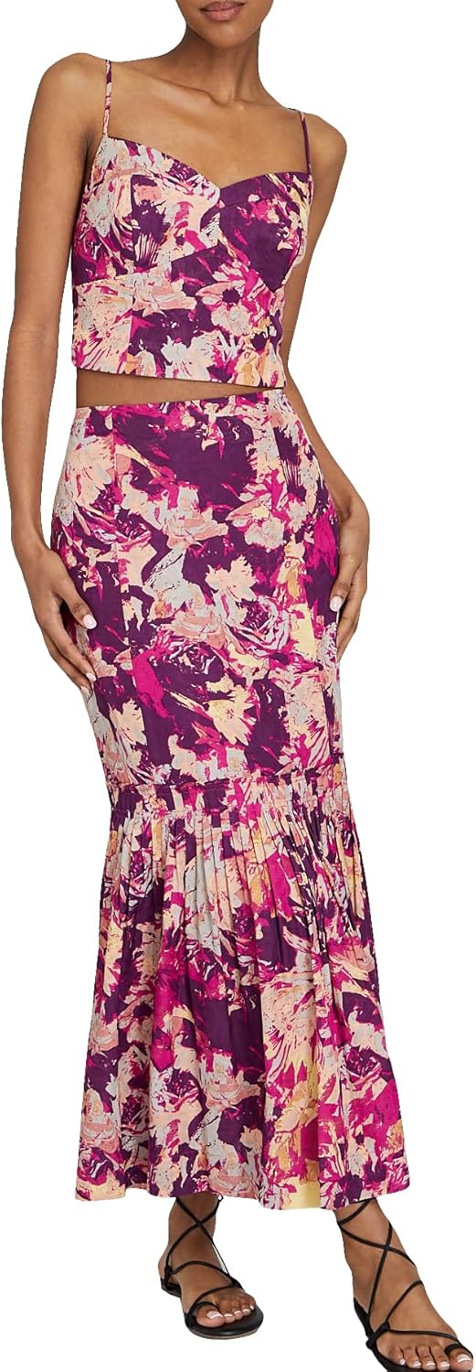 Club Monaco Women's Tiered Flounce Midi Skirt