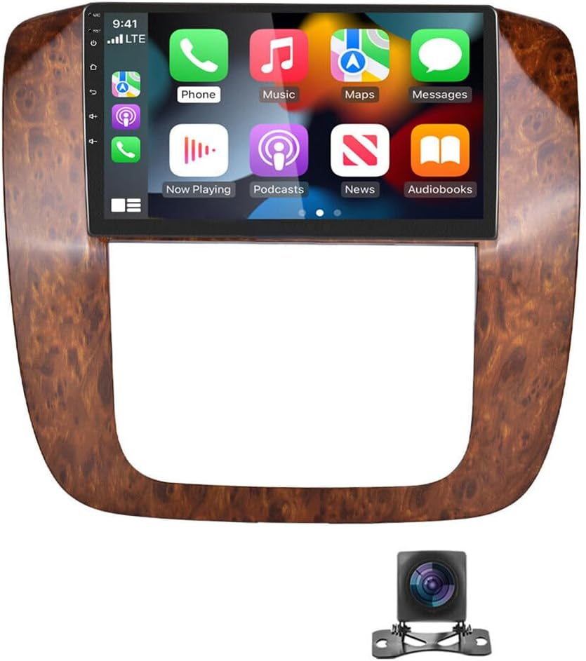 Android 12 Car Radio Stereo,Slakerbe 9 Inch Car Radio with Carplay Android Auto with Bluetooth FM/RDS Radio WiFi GPS HiFi+ADH Backup Camera Fit For YukonTahoeSuburban2006-2014