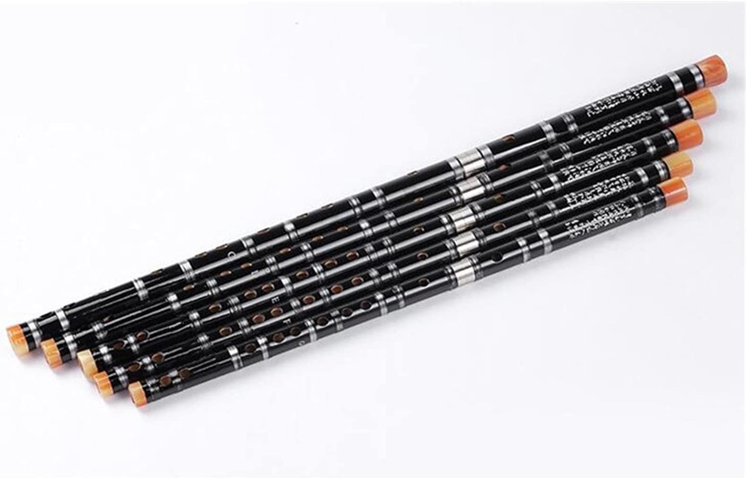 Chinese Bamboo Flute White Brass Joints C D E F G Key Woodwind Musical Instruments Transverse Flute Dizi (Color : E)