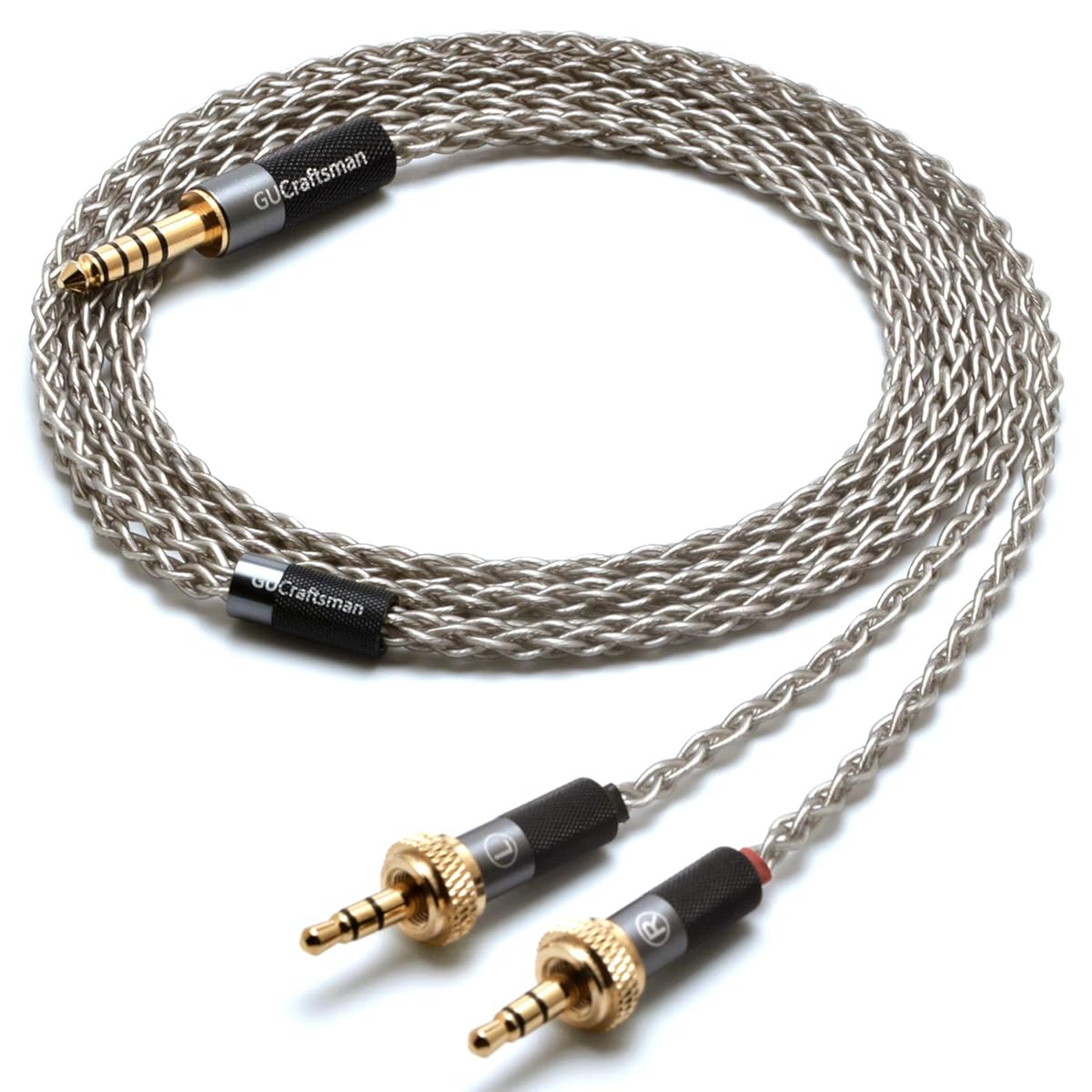 6N Single Crystal Silver Upgrade Headphones Cable 4Pin XLR/2.5mm/4.4mm Balance Headphone Upgrade Cable for Sony MDR-Z7 MDR-Z7M2 MDR-Z1R (4.4mm Plug)