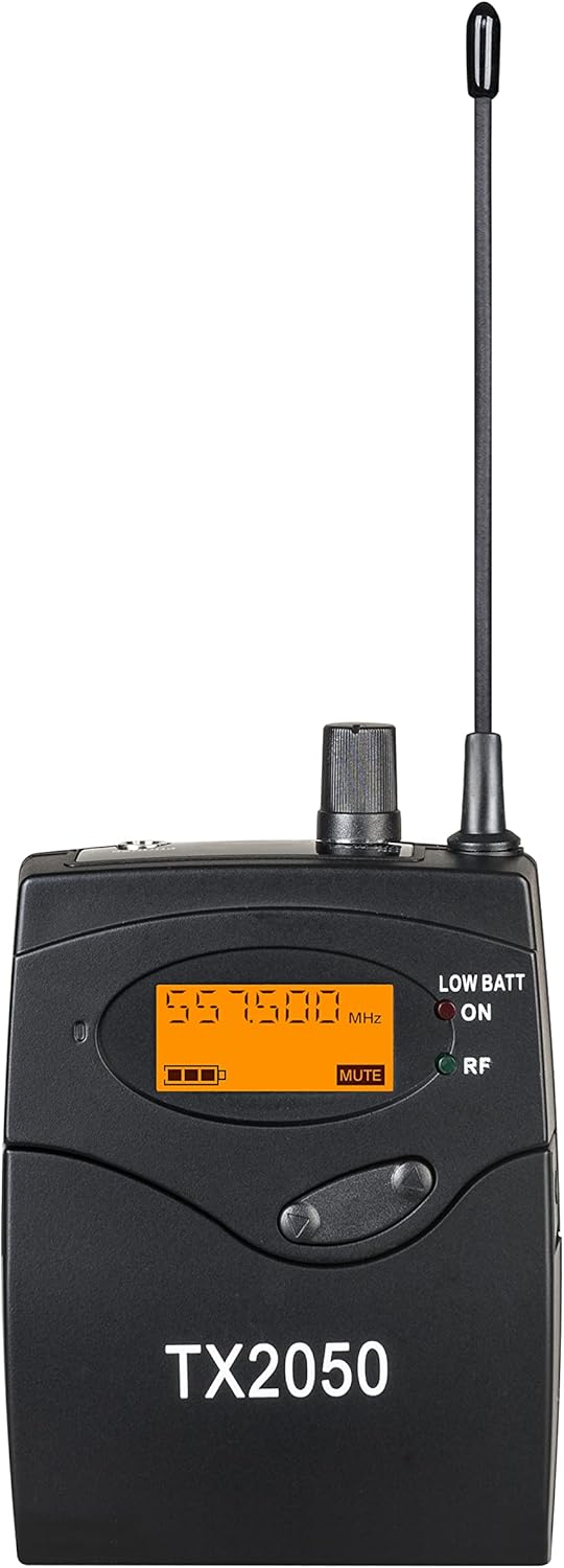 Wireless in Ear Monitor System 2 Bodypacks UHF Transmitter Recording Headphones 2 Receivers 2 Channel Frequency B Monitoring with in Earphone for Stage Studio Church Band School