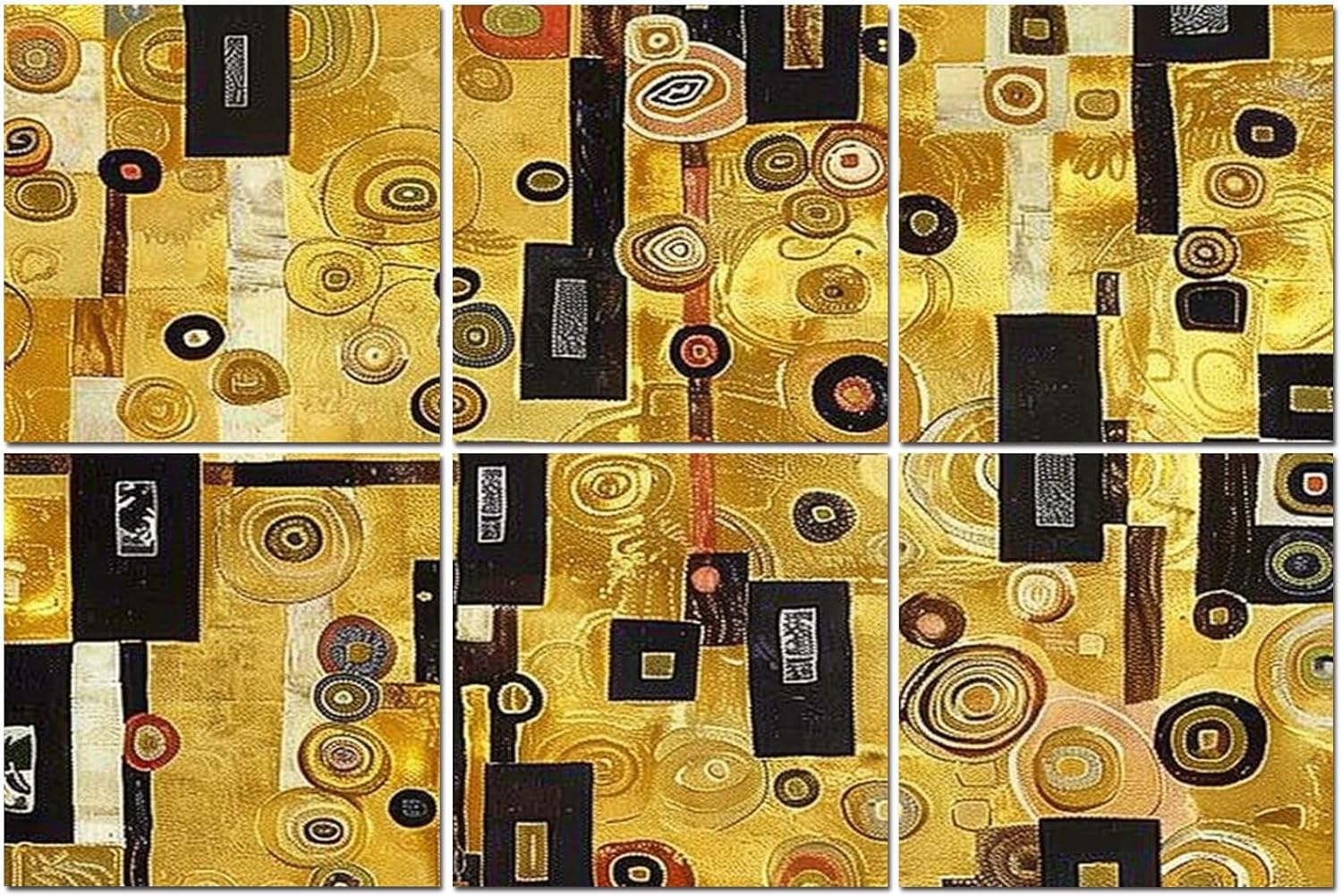 6 Pack Art Acoustic Panels seamless geometric black white Soundproof Wall Panels, 48