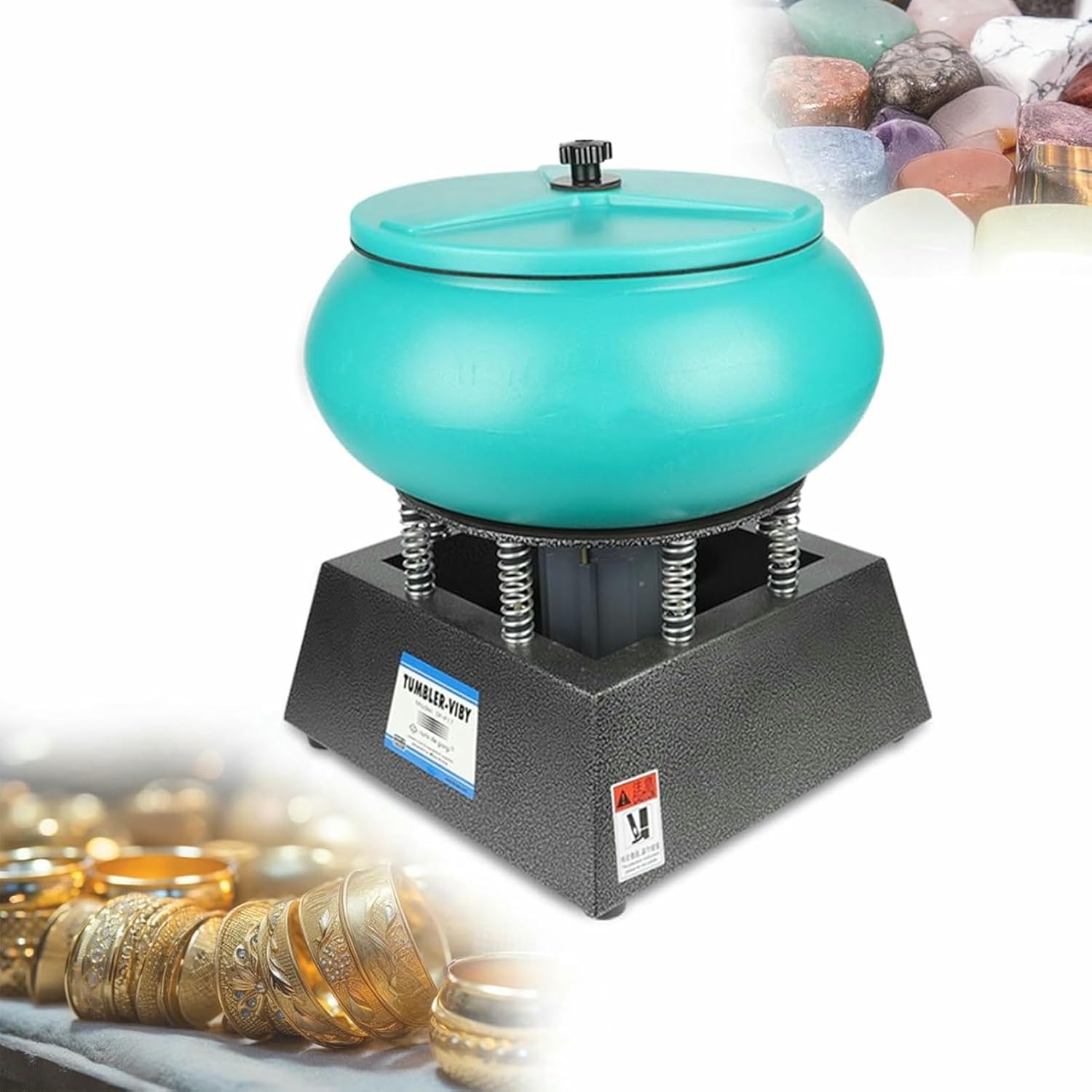 Polish Small Vibration Polishing Machine, Mini Jewelry Vibration Drum Polisher, High Frequency Vibration, For Jade, Handicrafts And Hard Metal Parts