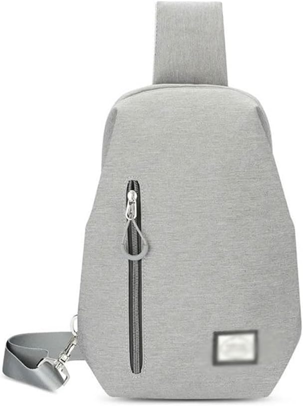 Men's Breast Bag Casual Sports Waterproof Crossbody With Headphone Jack Oxford