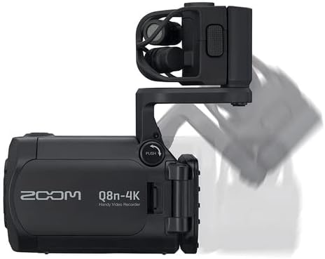 Zoom Q8n-4K Ultra High Definition Handy Video Recorder, Four Tracks of Audio Recording, for Record/Streaming Music, Podcasts + 128GB microSDXC Memory Card + Rechargeable Battery + Accessories – Bundle
