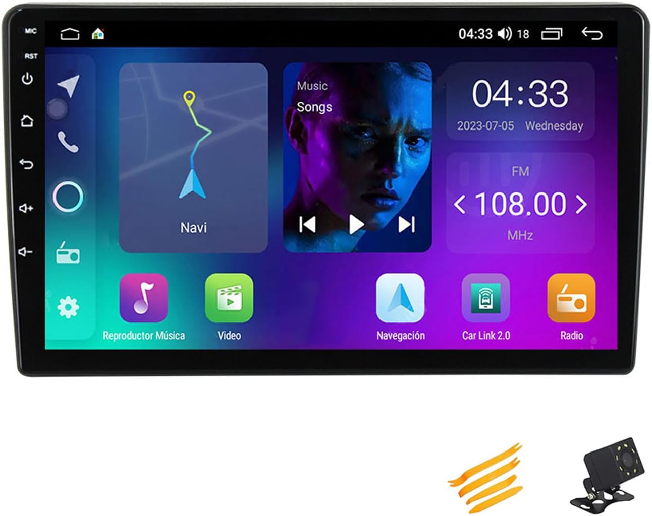 Android 13 Car Stereo Bluetooth Car Play 2 DIN Touch Screen Compatible with Hyundai Azera 2006~2010 9in QLED Display Car Radio with Navigation Android Auto FM RDS SWC,4 Core NF1 1G+32G