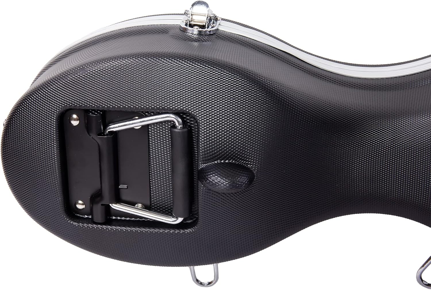 Crossrock ABS Hard Cello Case for 4/4 & 3/4 | Matte Black Diamond Texture, Commuter-Ready Design with Wheels – Scratch-Resistant Daily Protection