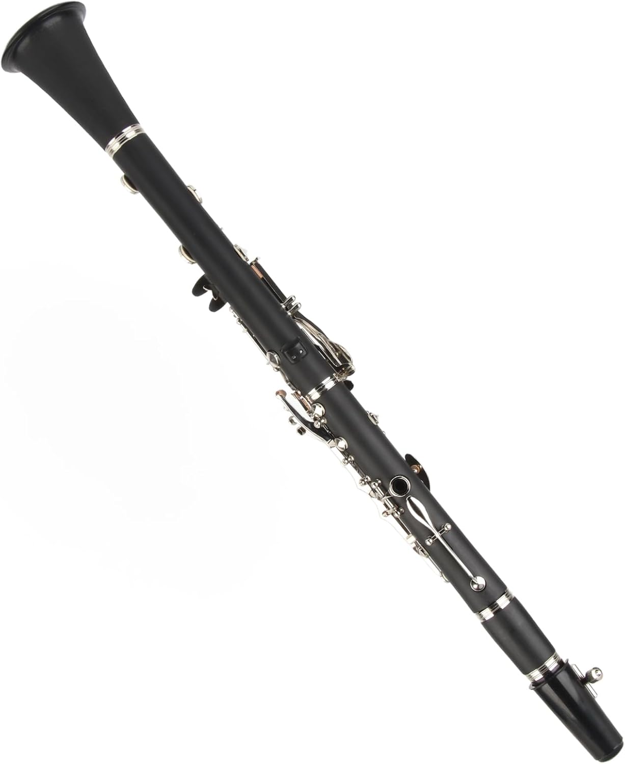 B Flat Clarinet, Clarinet 17Key Wood Bb with Cleaning Cloth Reed Screwdriver Box Musical Instrument for Intermediate Beginner (Black)