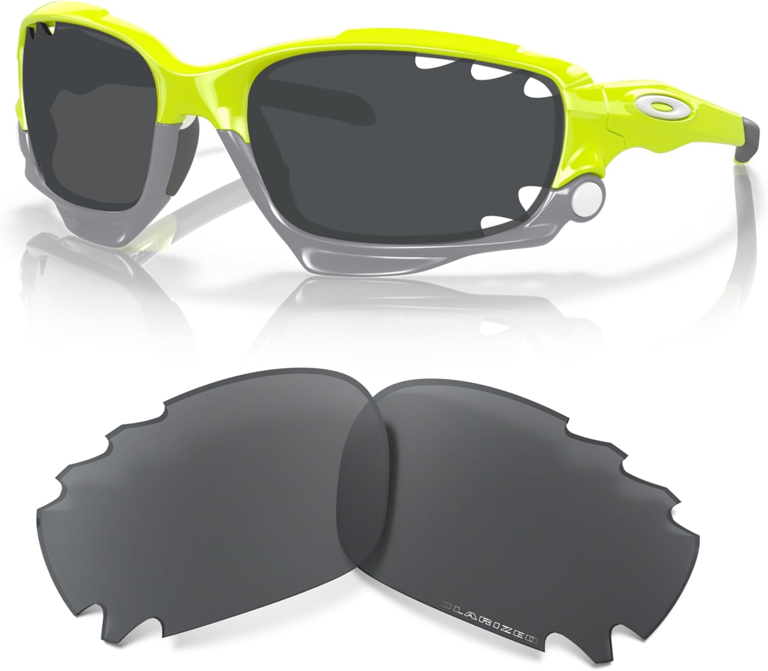 OAKLEY Original Racing Jacket OO9171 Replacement Lenses+ Bundle Microfiber Pouch -FRAMES NOT INCLUDED