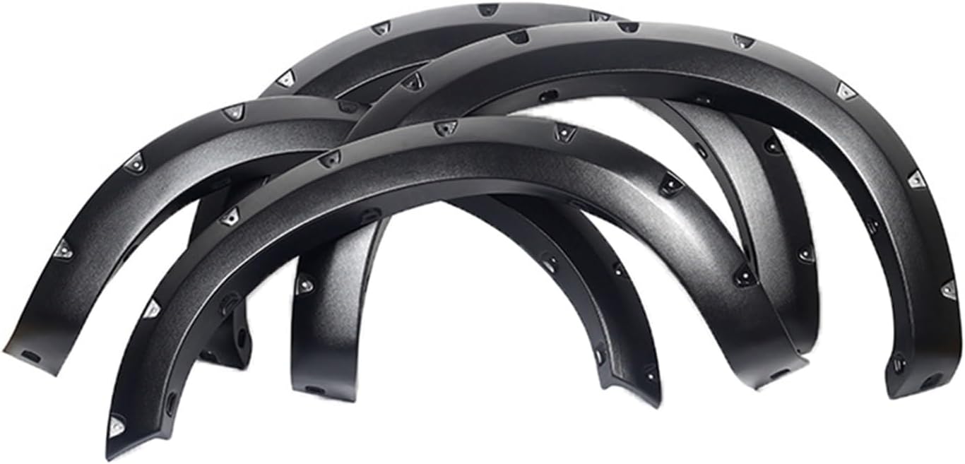 2 Front + 2 Rear Pocket Rivet Bolt On Wheel Fender Flares Car Body Parts Compatible for Ford FF150 2009 2010 2011 2012 2013 2014