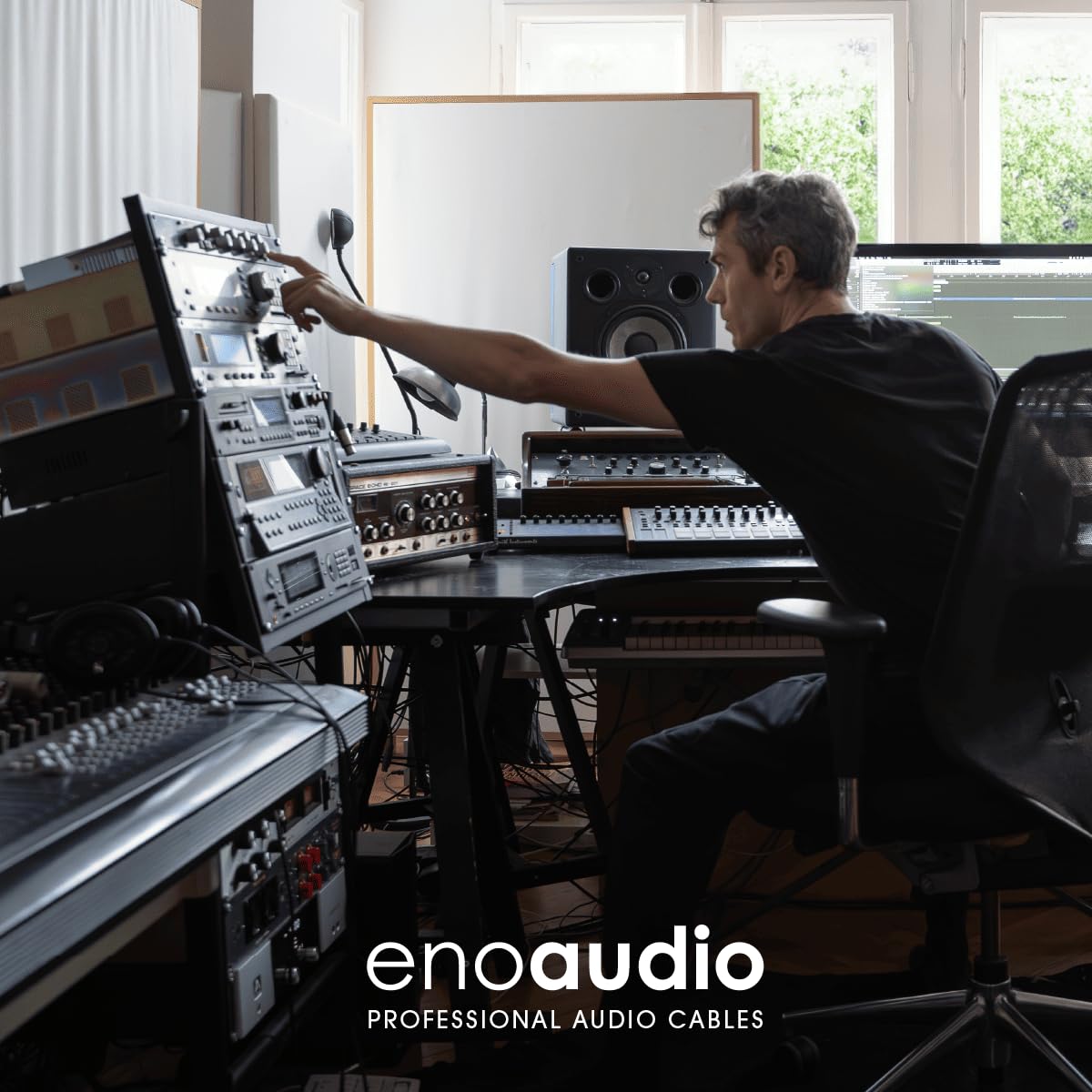 enoaudio Mogami 2534 Quad Balanced Cable Microphone | Neutrik XLR Female - XLR Male | HiFi - 9.84 ft / 3.0 m