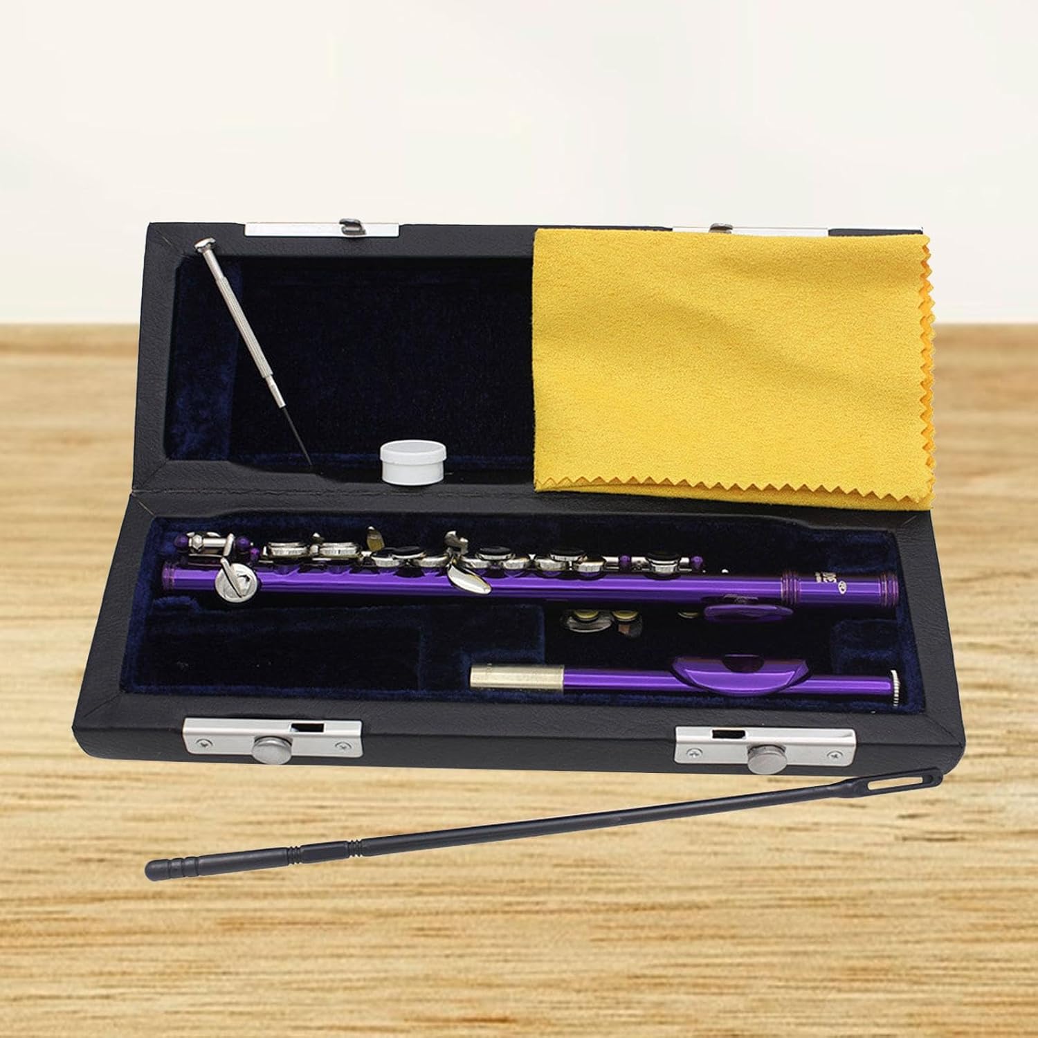 C Key Piccolo, Lightweight Easy to Play Wind Instrument, 16 Hole Flute for Stage Performance Practice, Classroom, Beginner, Purple
