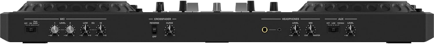 Pioneer DDJ-REV5 4-deck DJ Controller with Headliner HL10017 Flight Case for DDJ-REV5 with Laptop Platform