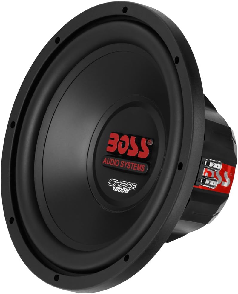 BOSS Audio Systems CH12DVC Chaos Series 12 Inch Car Subwoofer - 1800 Watts Max, Dual 4 Ohm Voice Coil, Sold Individually, Hook Up to Amp