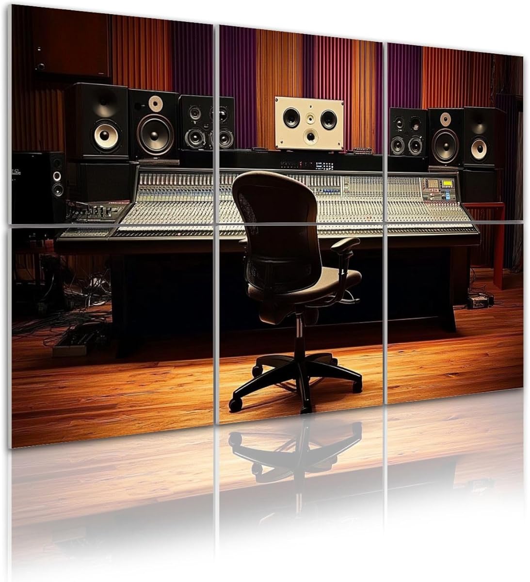 6 Pack Art Acoustic Panels musical recording studio chair Sound Absorbing Panel 48