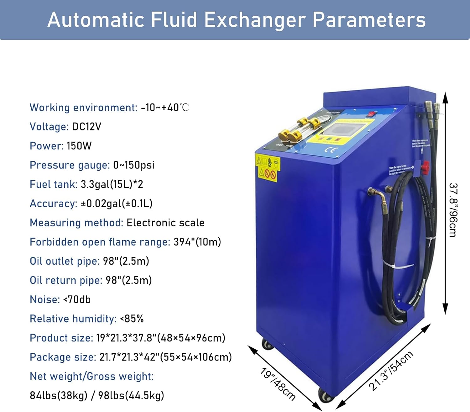 INTSUPERMAI Oil Flush Machine Auto DC12V Oil Changer Flush Cleaning Machine Automatic Transmission Fluid Exchanger Fluid Exchange Machine with Computer Control for Changing Oil