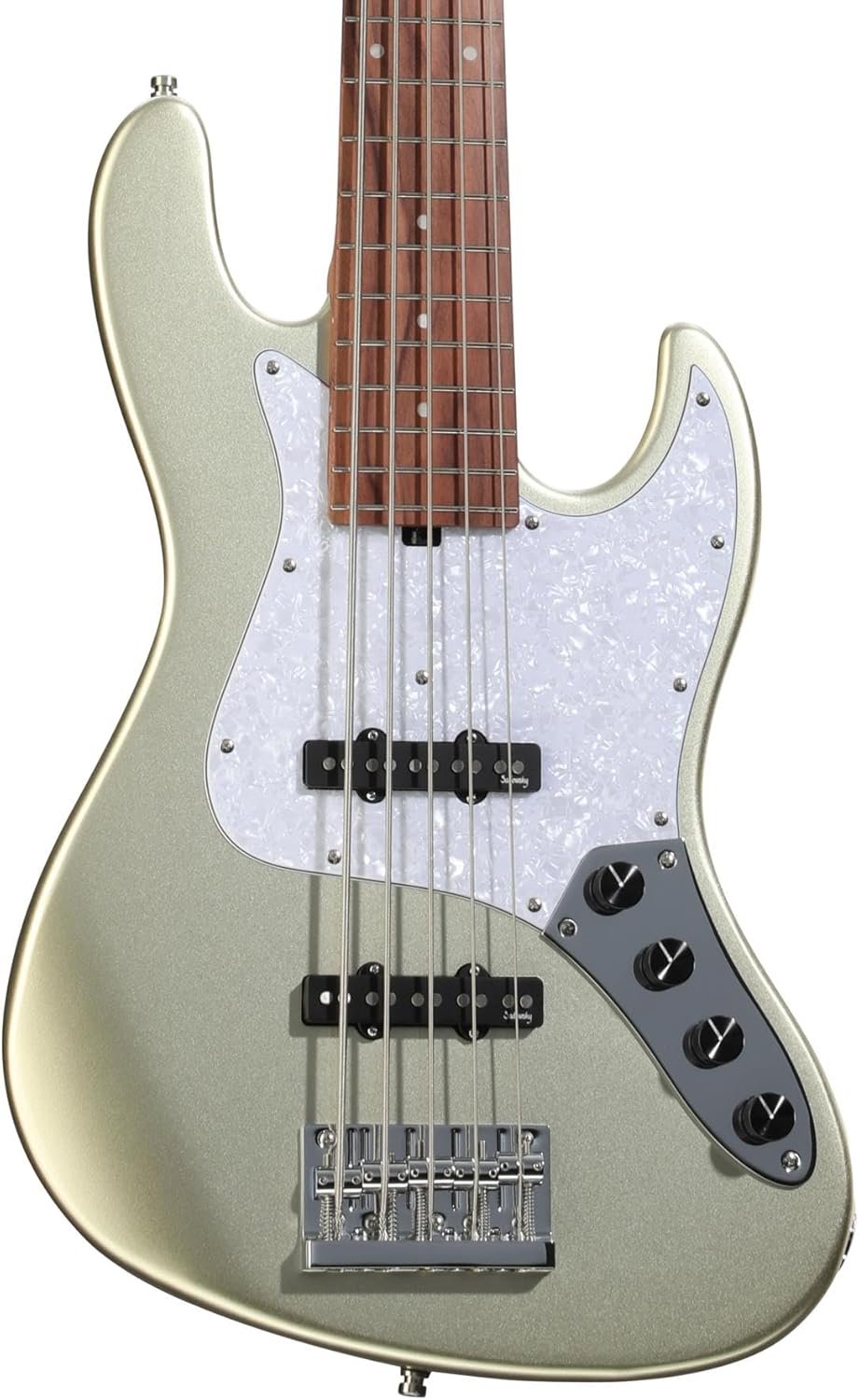 Sadowsky MetroExpress Vintage JJ 5-string Bass Guitar - Solid Champagne Metallic, Morado Fingerboard