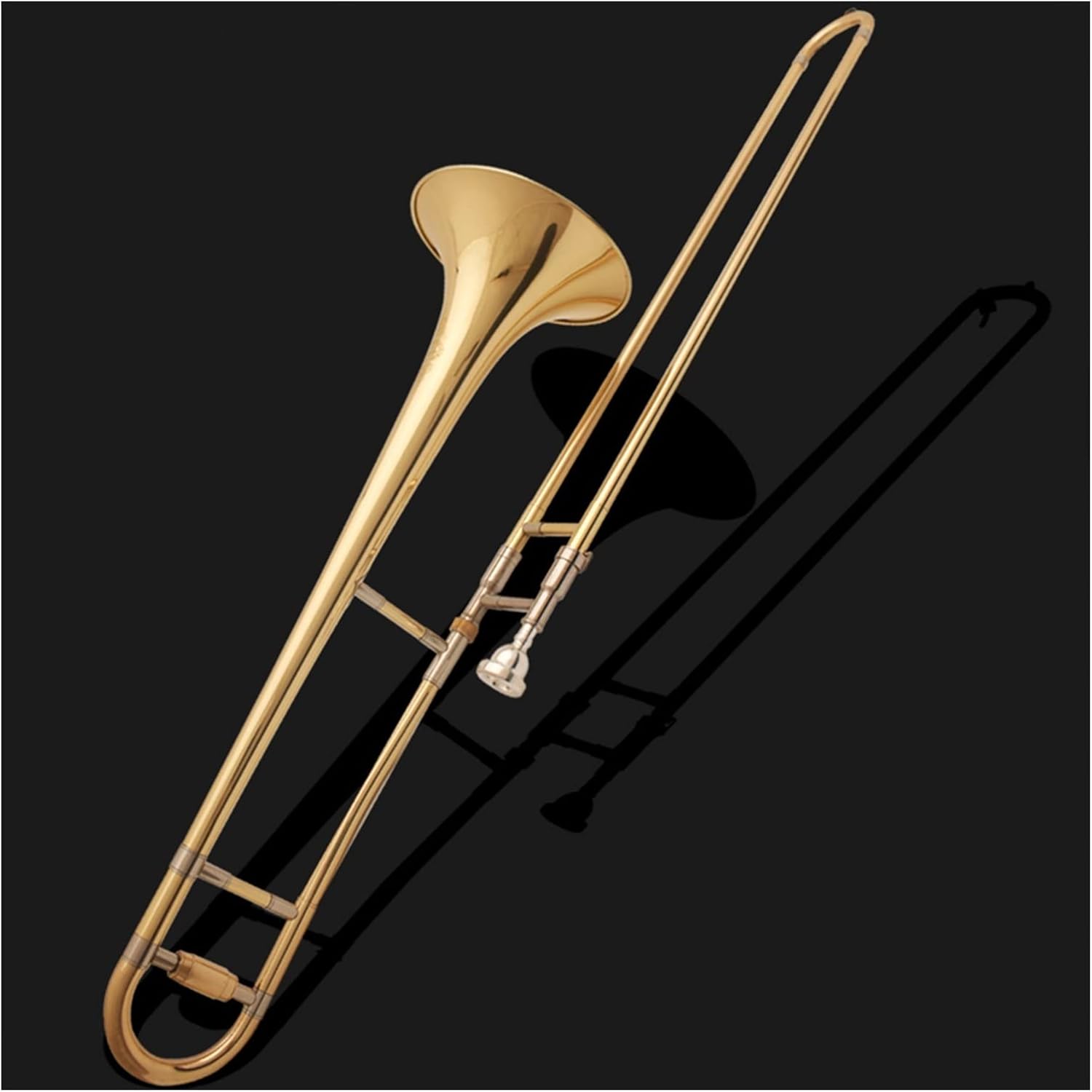 FLFL Student Trombone Professional B Flat Tenor Trombone Musical Instrument Suitable for Beginners to Perform Bands (Color : Tenor)