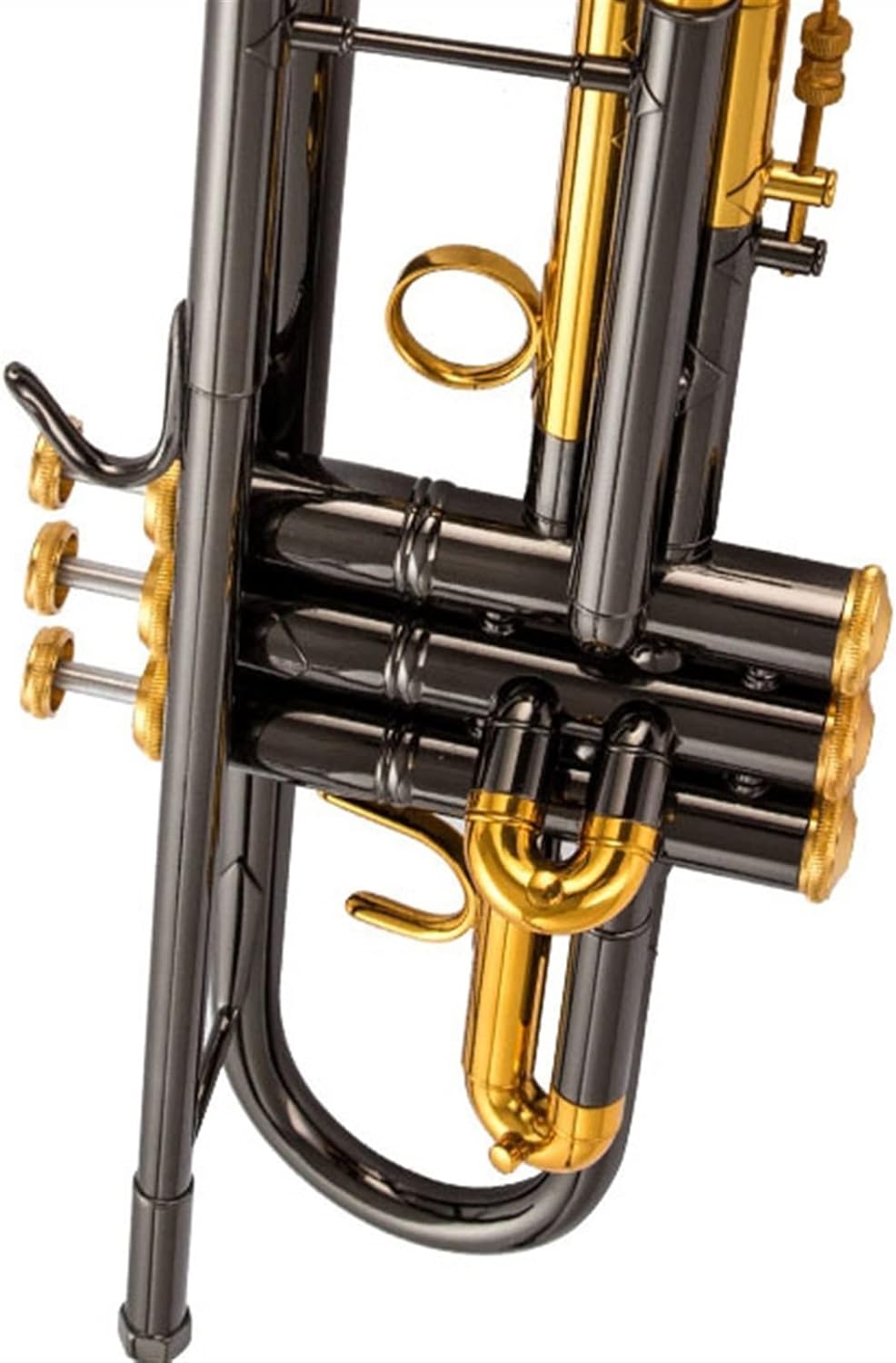 TSTS Brass Instrument Flat B-Key Black Nickel Gold Key Standard Trumpet Instrument Beginner Adult Student Wind Instrument Professional Trumpet