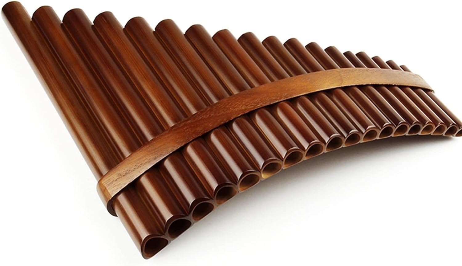 PanPipes Woodwind Instrument 18 Pipes Pan Flute F Key Brown Colour Flute Handmade Pan Pipes