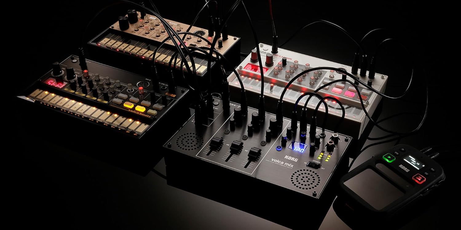 Korg Volca Mix Analogue Performance Mixer - Bundle with Power Supply, and Austin Bazaar Polishing Cloth
