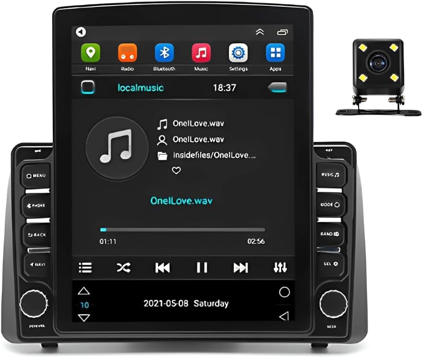Android 13 9.7 Inches Touch Screen Car Stereo Radio Compatible with Grand Caravan 2008-2020 Car Audio Receiver Carplay Android Auto GPS Radio Navigation AHD Camera, 2+32G