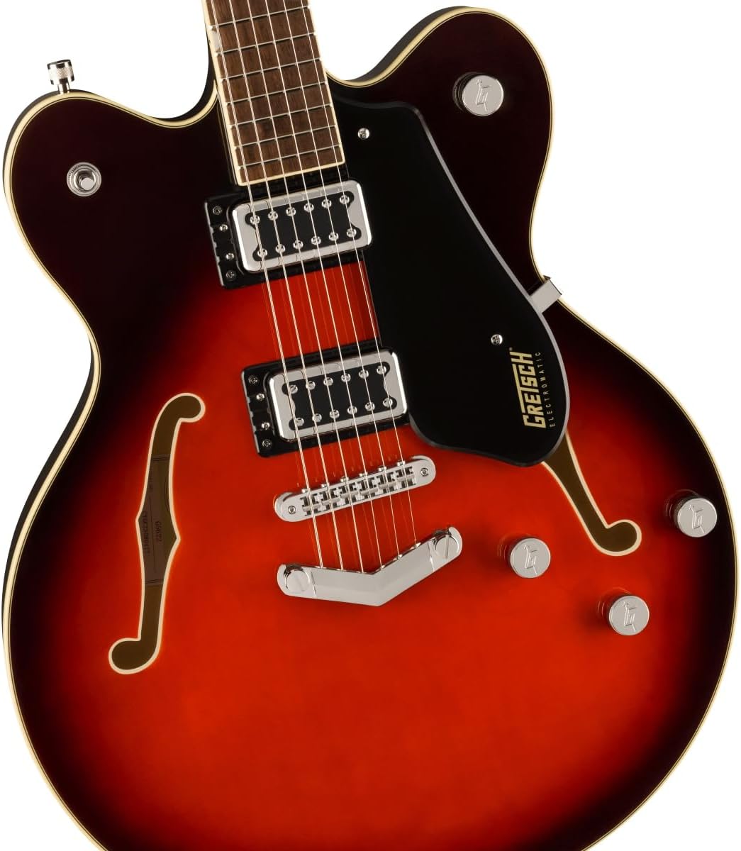 Gretsch G5622 Electromatic Center Block Double-Cut 6-String Right-Handed Electric Guitar with V-Stoptail Tailpiece (Claret Burst)