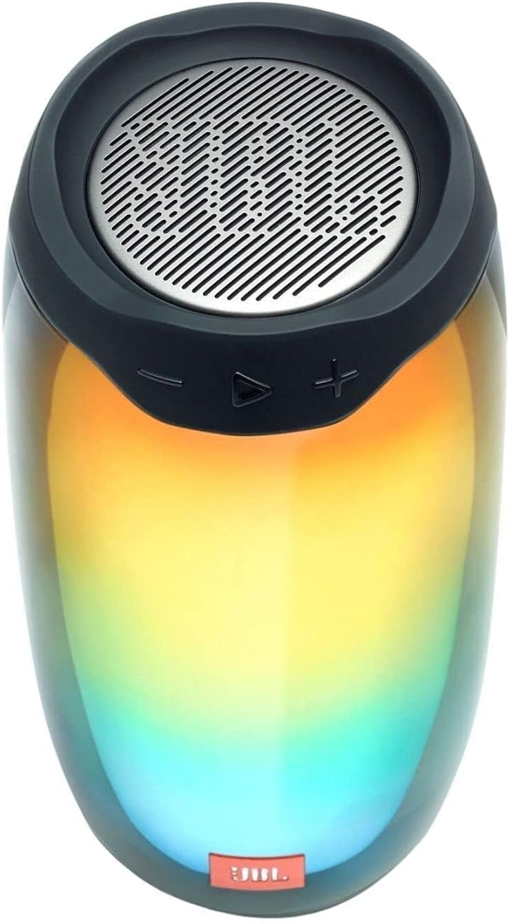 JBL Pulse 4 Waterproof Portable Bluetooth Speaker with Light Show - Black (Renewed)