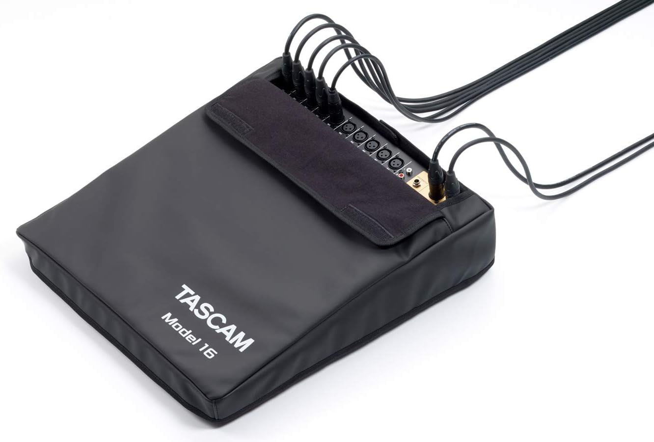 TASCAM Model 16 Recording Mixer and Protective Dust Cover Bundle