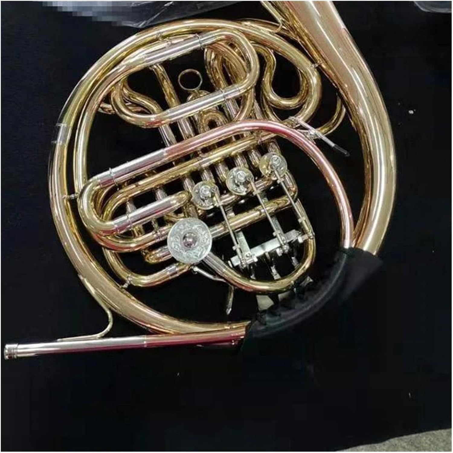 Bb key double row French horn white copper tuning pipe
