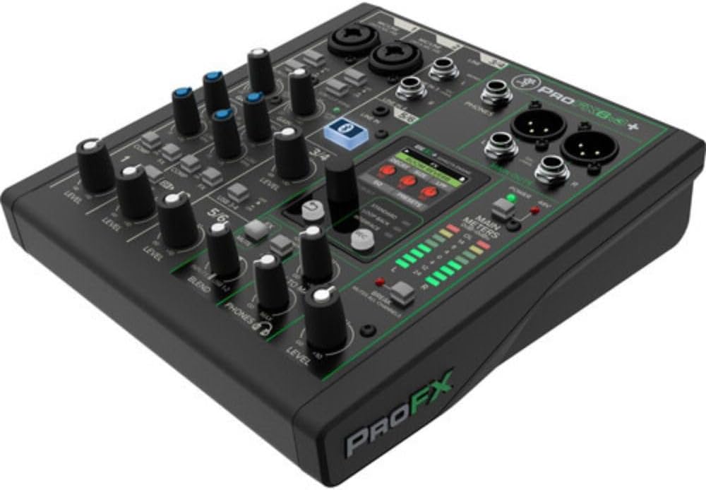 Mackie ProFX6v3+ 6-Channel Analog Mixer with Built-In FX, USB Recording, and Bluetooth Bundle with G-MIXERBAG-1212 Padded Nylon Mixer Bag and Stereo Breakout Cable 10'