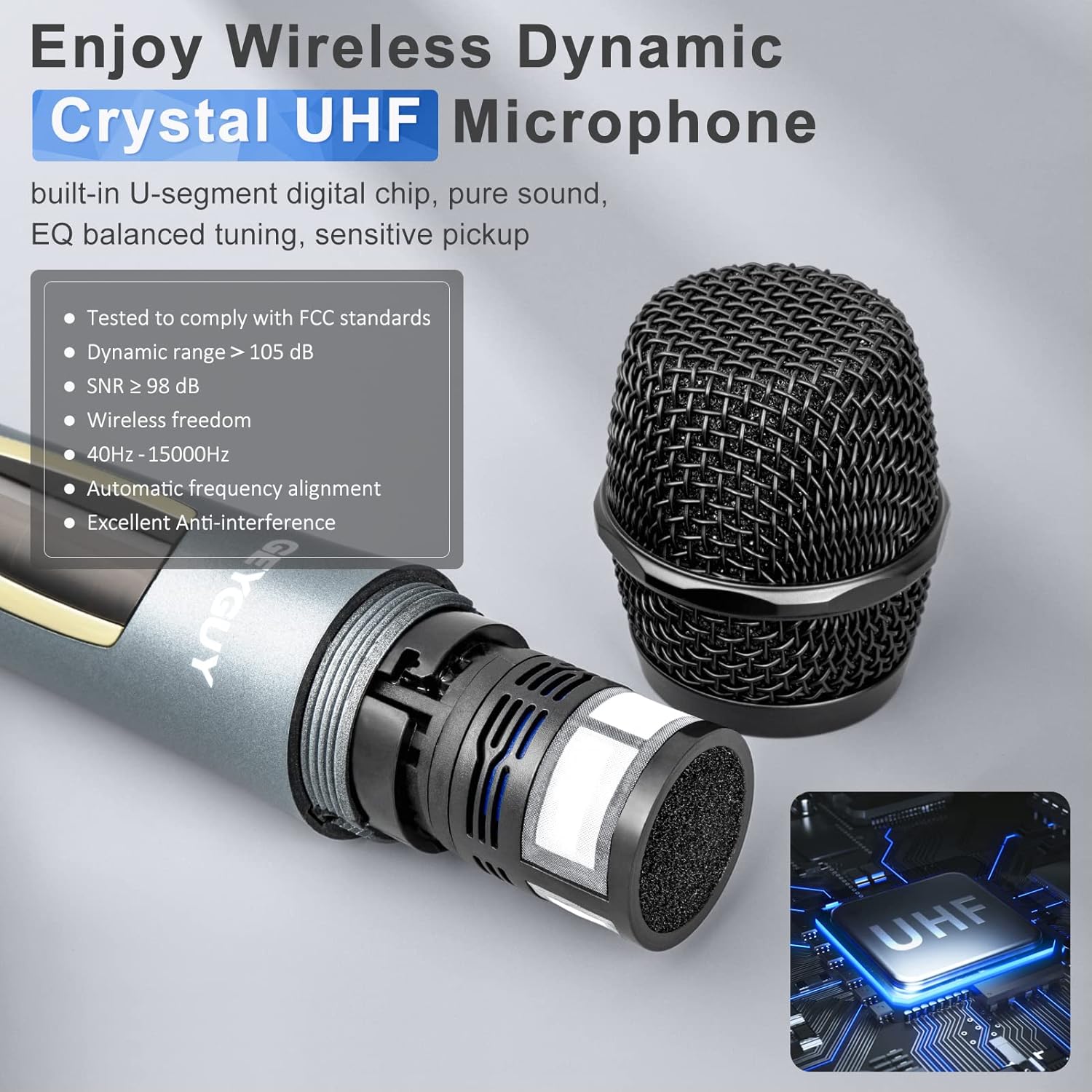 GTSK10-3 Portable Bluetooth PA Speaker System - Wireless Karaoke Loudspeaker with 10” Subwoofer, USB/SD/MP3/FM - Includes Dual UHF Mics, Remote, Rolling Wheels - Ideal for Parties, Events, Outdoors