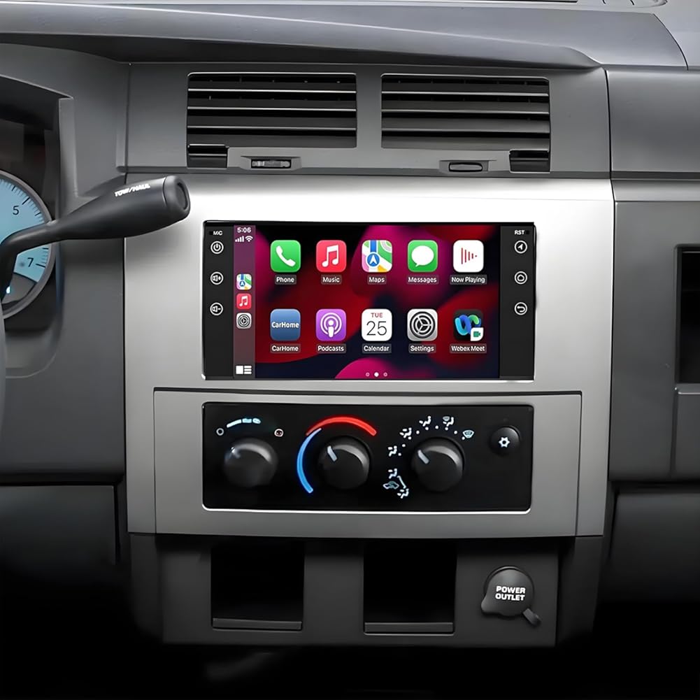 PHEZEN 7 inch Touchscreen Car Stereo for Dodge Dakota 2005-2011, Android 13 Double Din Car Radio with Carplay & Android Auto in-Dash Navigation BT Mirror Link WiFi Backup Camera 2+32G