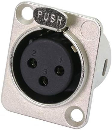 Davitu Electrical Equipments Supplies - 100pcs/lot 3/4/5 Pins XLR Female Jack Panel Mount Nickel Plated XLR Socket Chassis Microphone MIC Cable Terminal Wire Connector - (Color: 3 Pin Black)