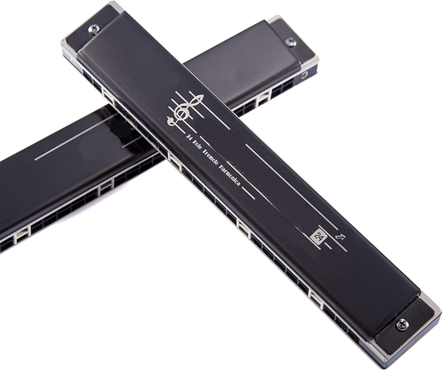 SUOFEILAIMU 24 Holes Harmonica Professional Performance Mouth Organ Woodwind Instruments Musical Key of C/D/E/F/G/A/B (Color : Light Yellow)