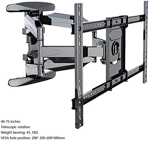 tv mounts Stands Tv Wall Bracket Swivel TV Wall Mount Bracket with Articulating Double Arms for Most 40”-75 Inch Flat Screen TV Compatible 200x200 Up to,