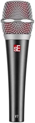 SE ELECTRONICS V7 Dynamic Microphone for Singing, Speech & Studio Recording - XLR Handheld Professional Microphone with Supercardioid Aluminum Voice Coil for Huge Gain Before Feedback - Grey