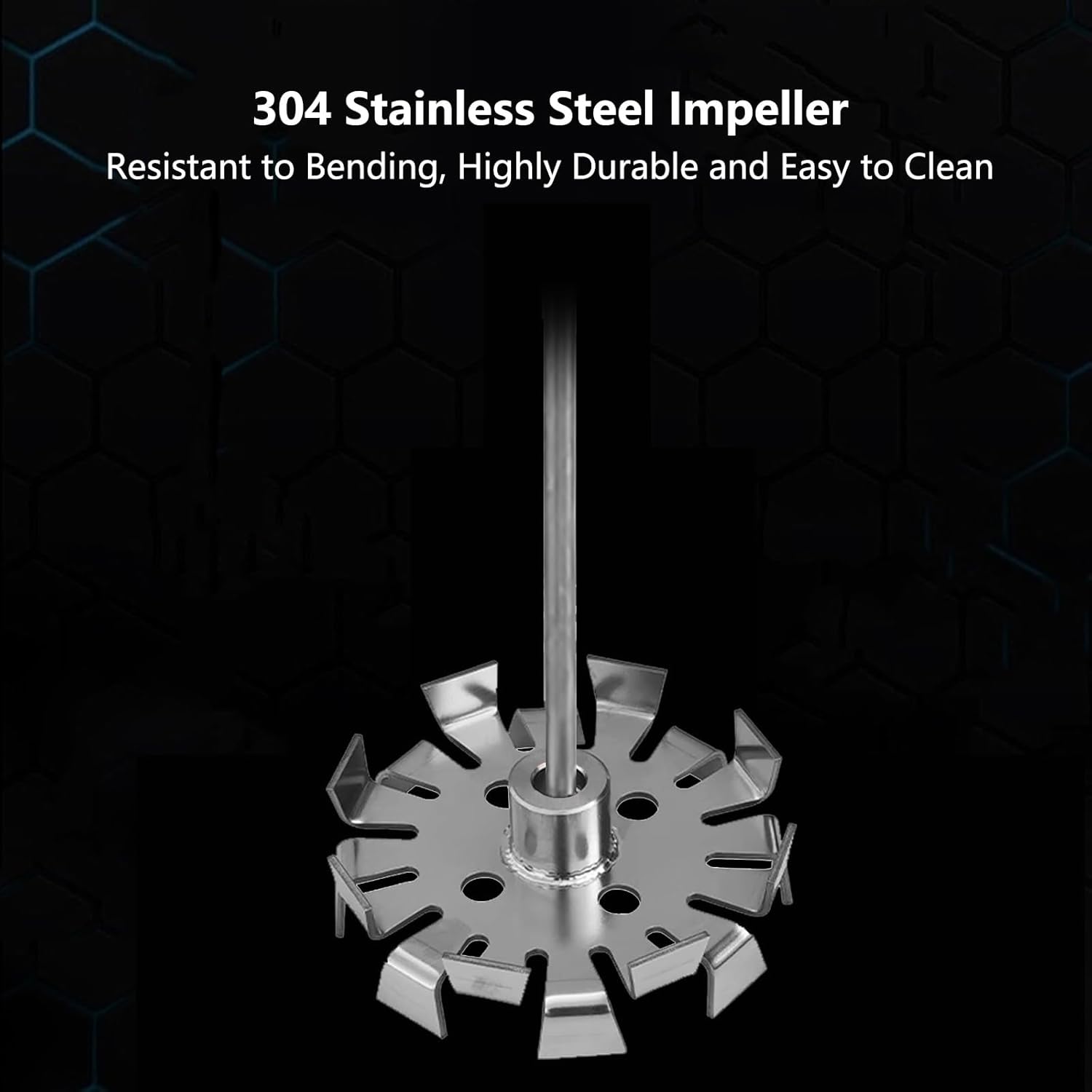 100 Gallon Paint Mixer Machine, 3/4HP Lifting Air Agitator, with Stand, Ink Coating Mix Tool(Stainless Steel Blade)