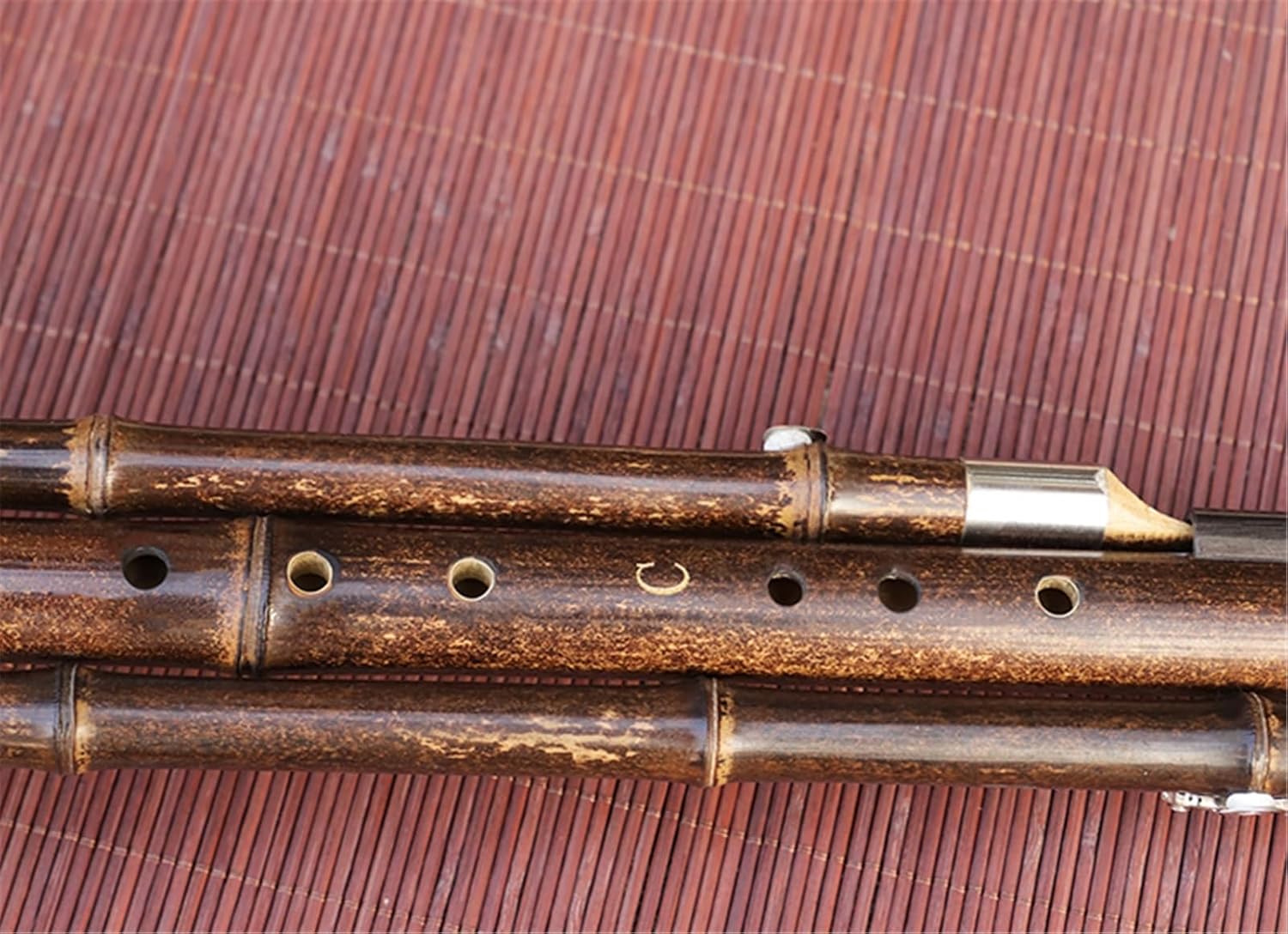 Hulusi flute, Hulusi Large B Flat Key C Major D Major Key Small Position Easy-press Hole Bass Instrument With Box Pendant(C Key)