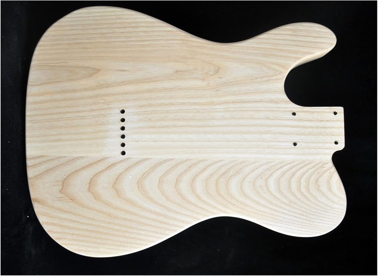 Unfinished Guitar Body DIY Electric Guitar Kit Vintage Thinline Guitar Semi-Hollow Ash Body with F Holes Maple Neck 21 FretsTruss Rod Adjust Guitar DIY Accessory