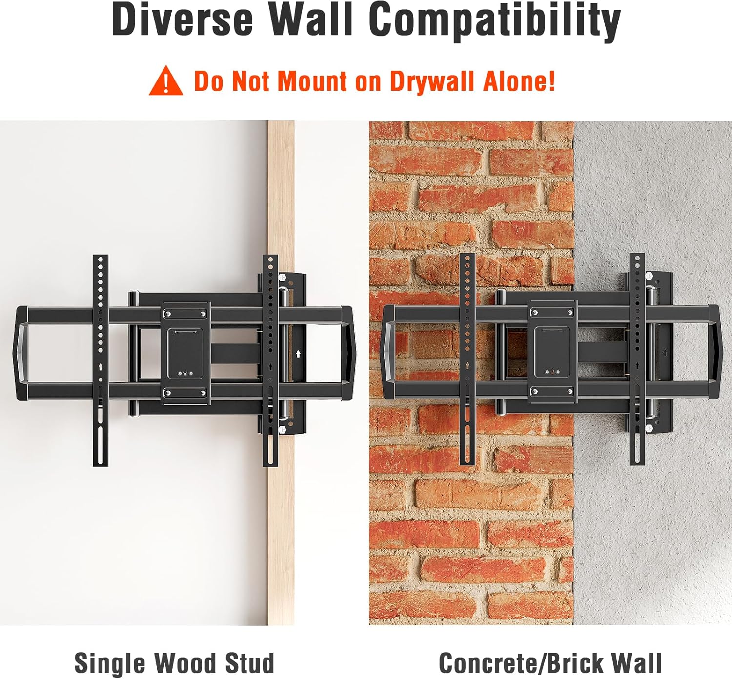 ELIVED Outdoor Long Arm TV Wall Mount for Most 42-75 Inch TVs, 37.9 Inch Long Extension Corner TV Mount, Weatherproof Full Motion tv Bracket Anti-Rust for Patio, Holds 99 lbs. Max VESA 600x400mm