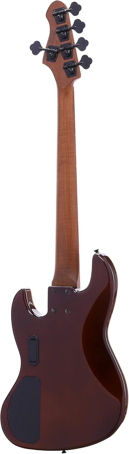 IYV-IPJB-500A Solid Body with Flame Maple Electric Jazz Bass, Natural