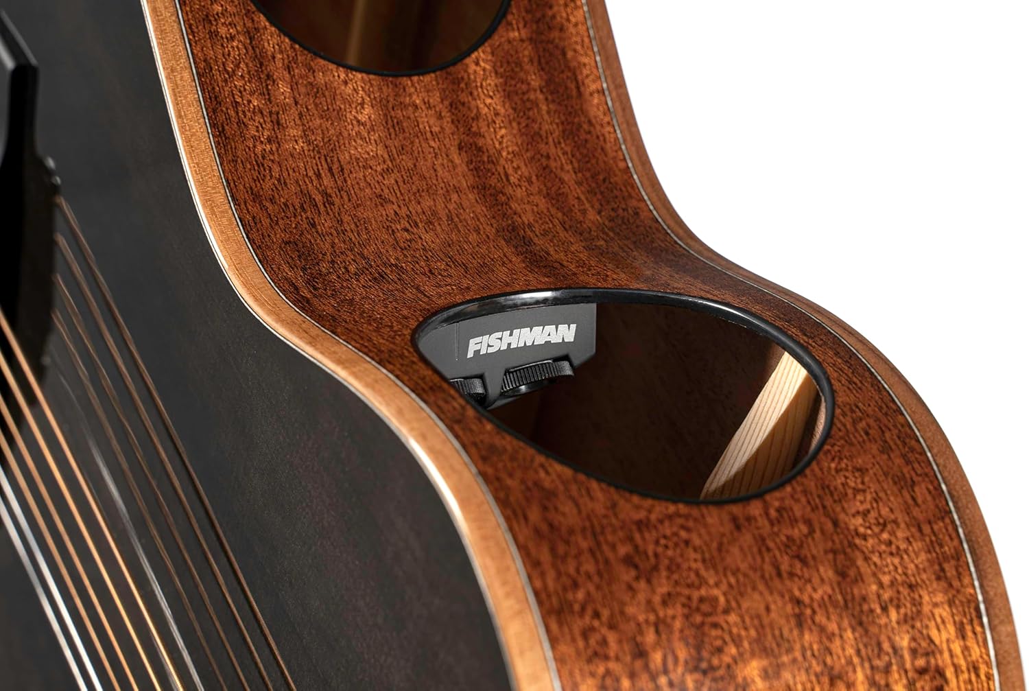 Cort Masterpiece Series Modern Black A/E Guitar With Case