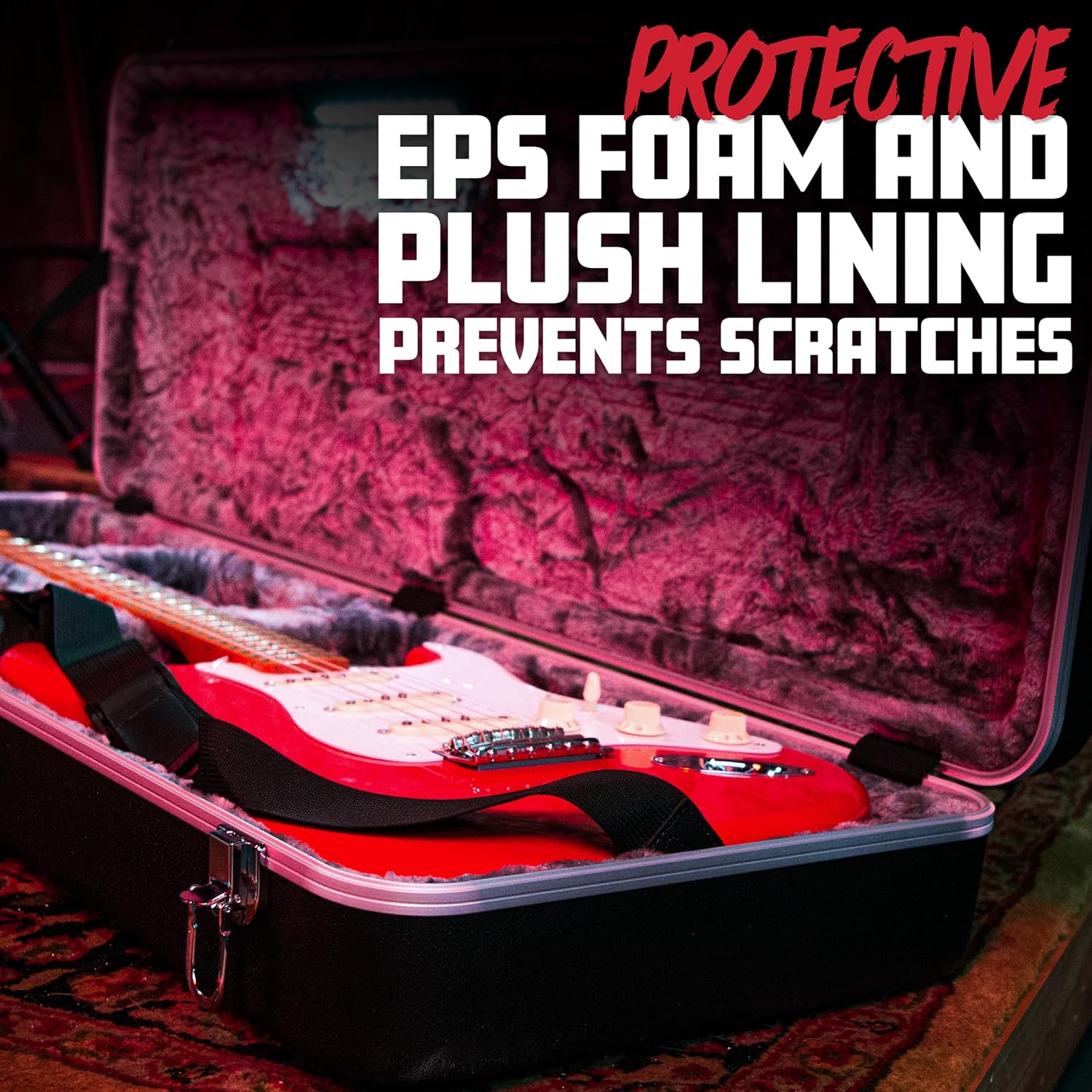 Gator Cases Deluxe ABS Molded Case for Bass Guitars with Internal LED Lighting (GC-ELECTRIC-LED)