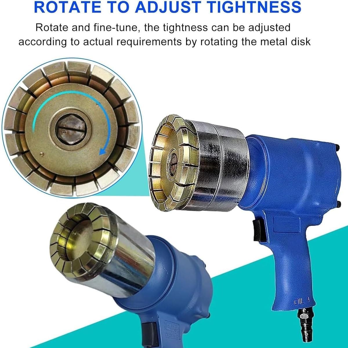 200L Pneumatic Oil Drum Sealing Machine,Oil Drum Capping Machine,Pneumatic Oil Barrel Crimper Sealer, Maximum Pulling Force 1300Lbs, Air Intake 1/4 Inch, for Caps, Barrels,Paints, Chemicals(39mm)