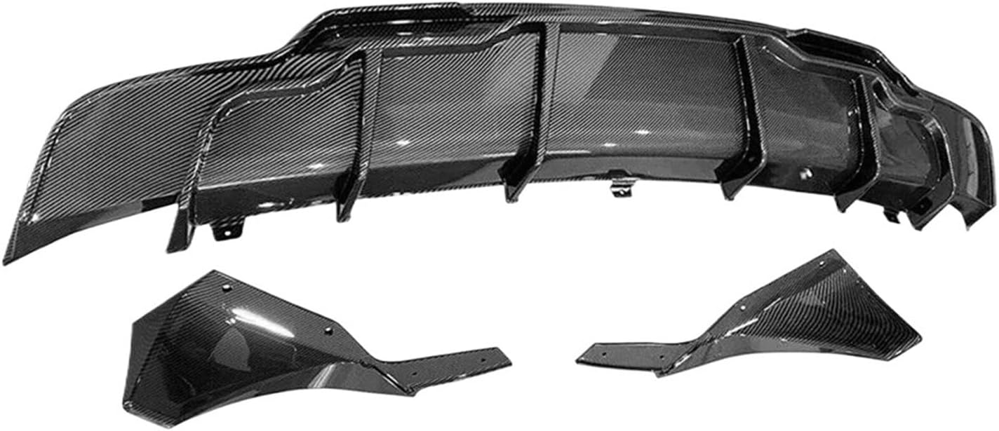 Compatible for Tesla Model 3 2017-2023 Car Rear Bumper Lip Diffuser Side Corner Cover Splitter Guard Plate(Carbon Fiber Look)